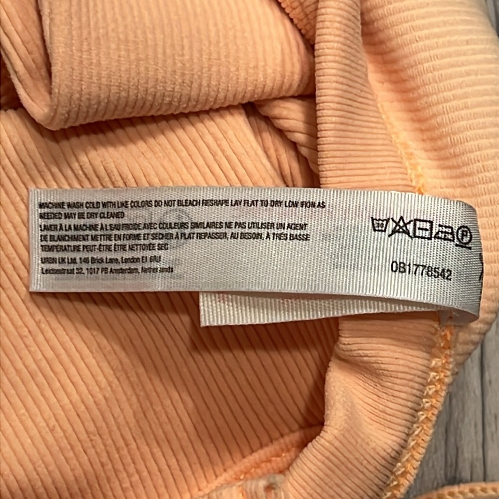 Free People Movement All Clear Solid Cami Size M/L Ribbed Orange - Picture 6 of 7